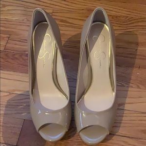 Jessica Simpson open toe pumps